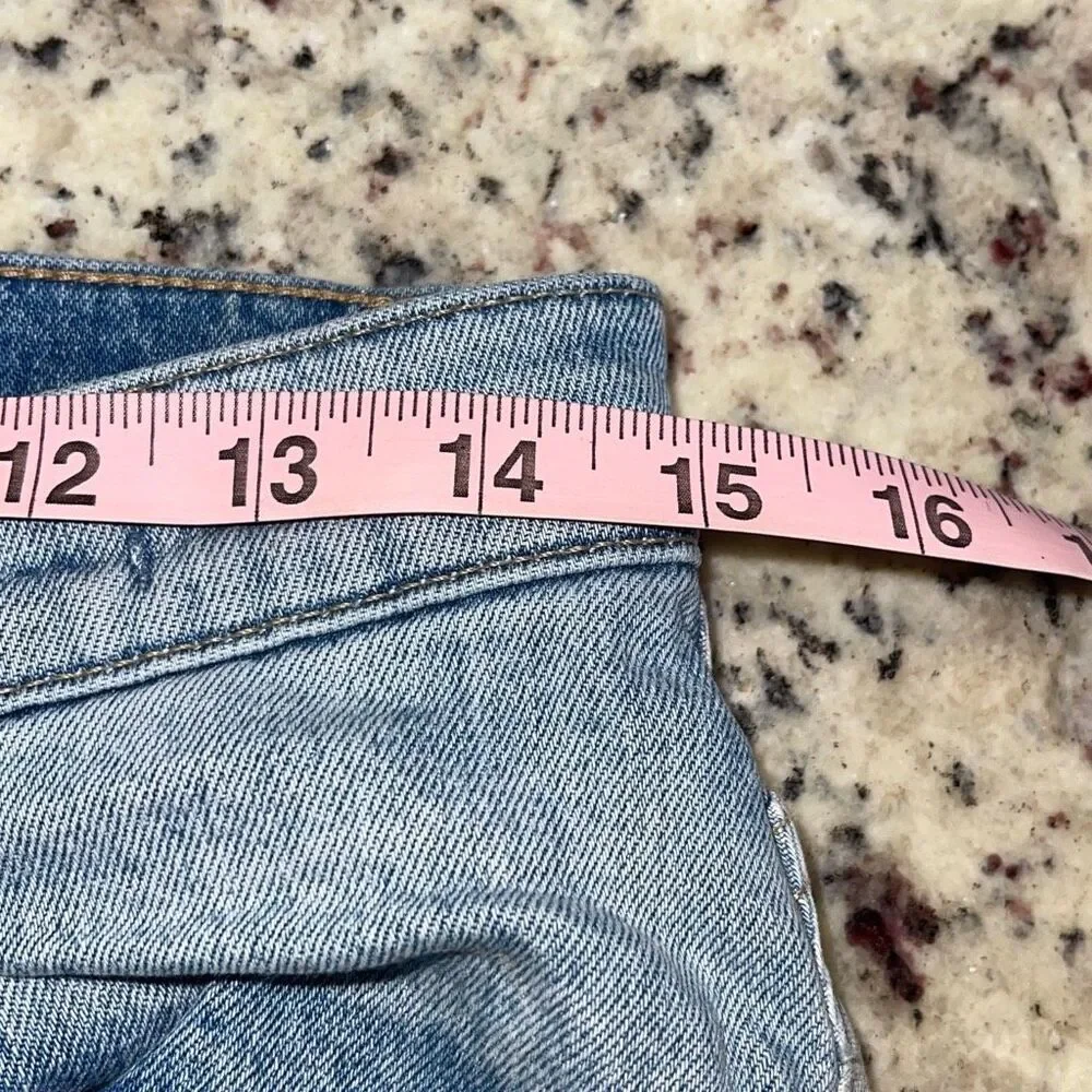 J. Crew Womens Frayed Hem‎ Mid Rise Slim Broken-In Boyfriend Jeans Blue Size 26